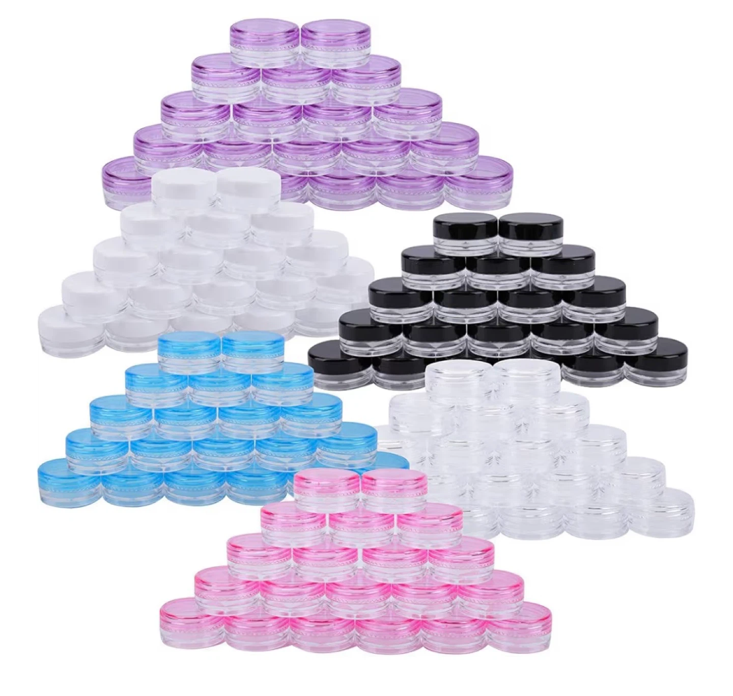 Small Cosmetic Containers - Assorted Colours