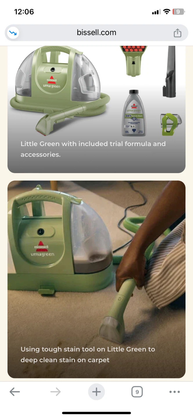 Bissell Little Green Portable Carpet Cleaner - photo 5