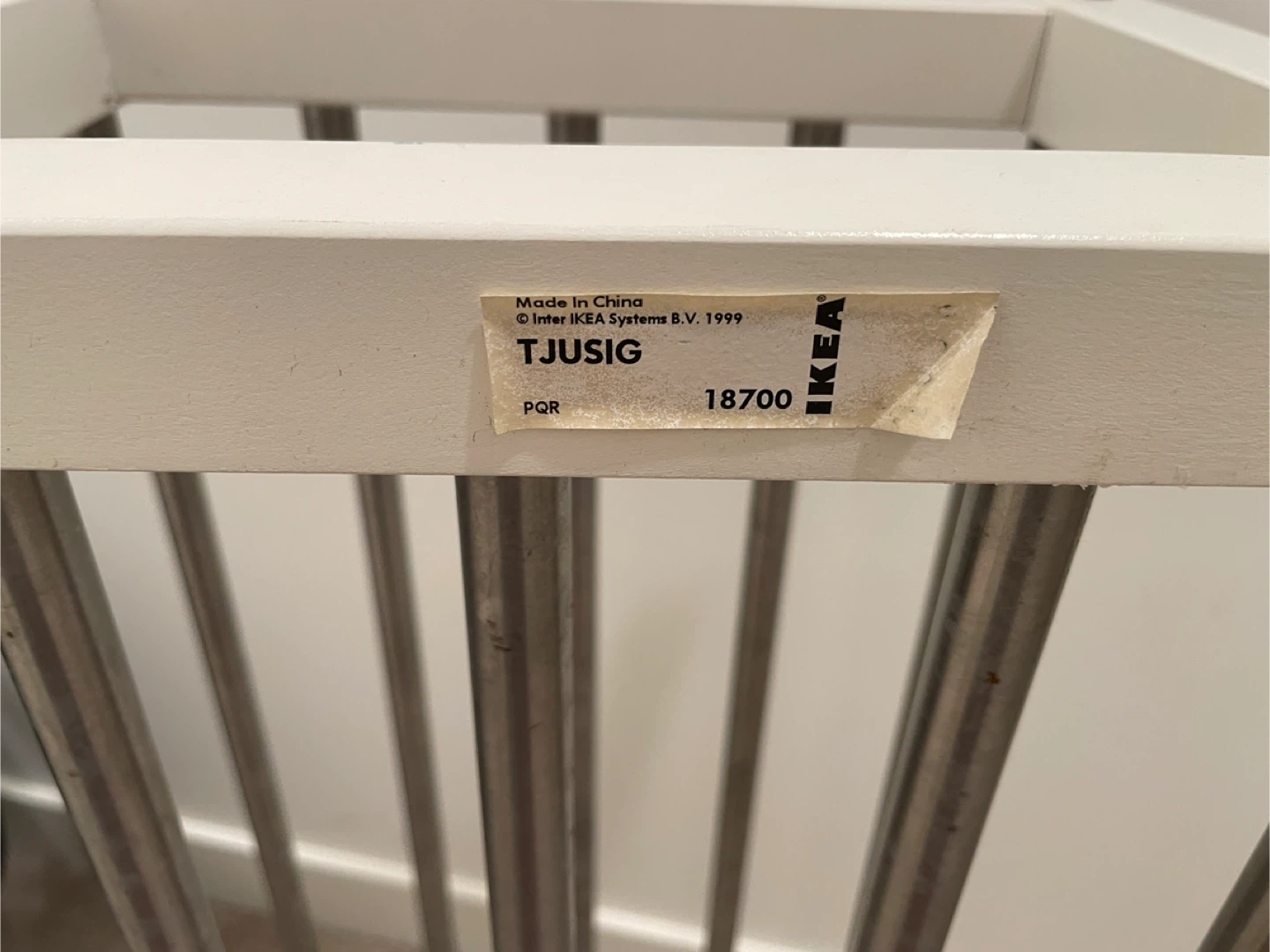 IKEA TJUSIG Shoe Rack White/Stainless Steel - photo 2