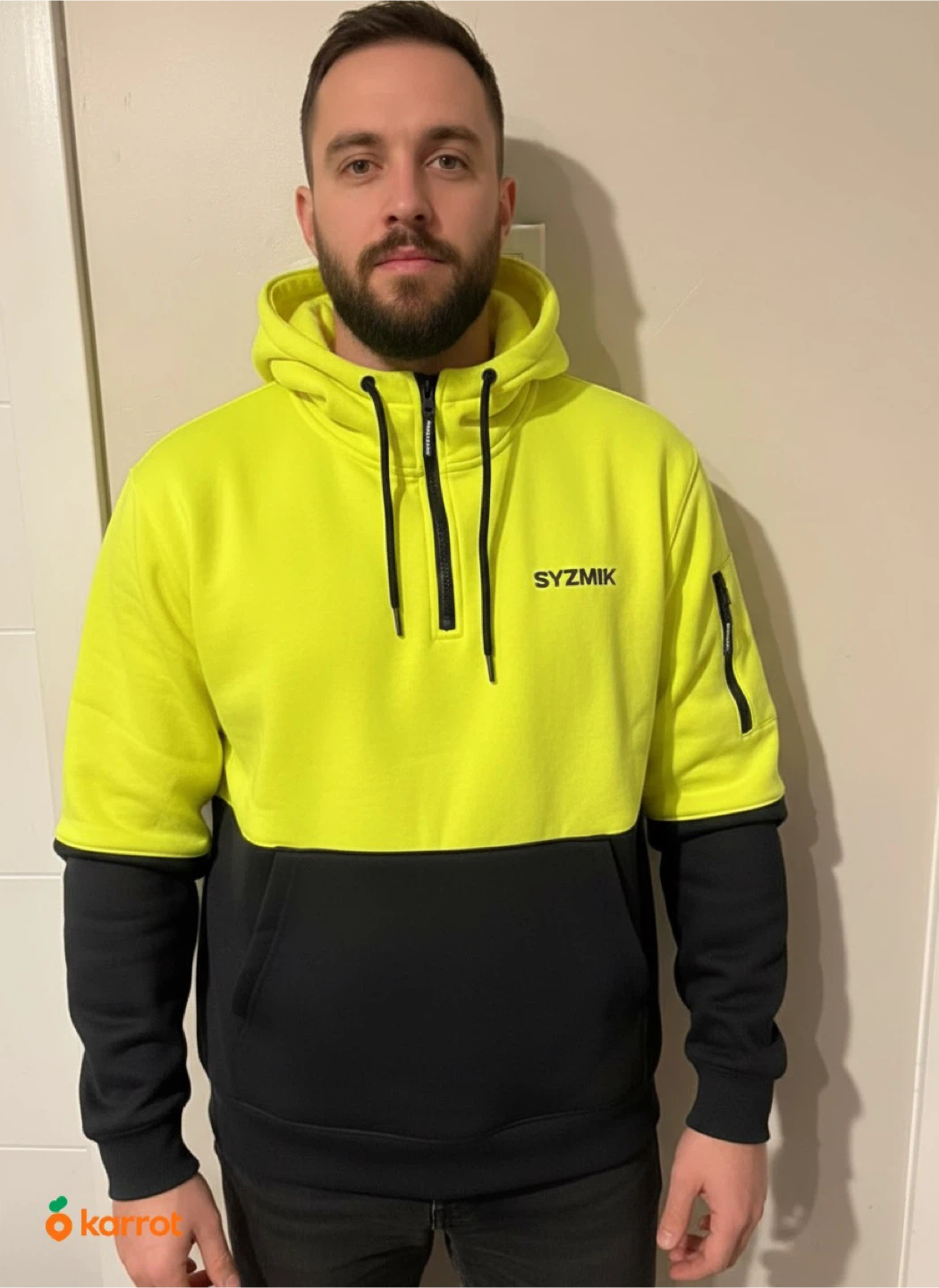 Syzmik Hi-Vis Hoodie - Yellow & Black