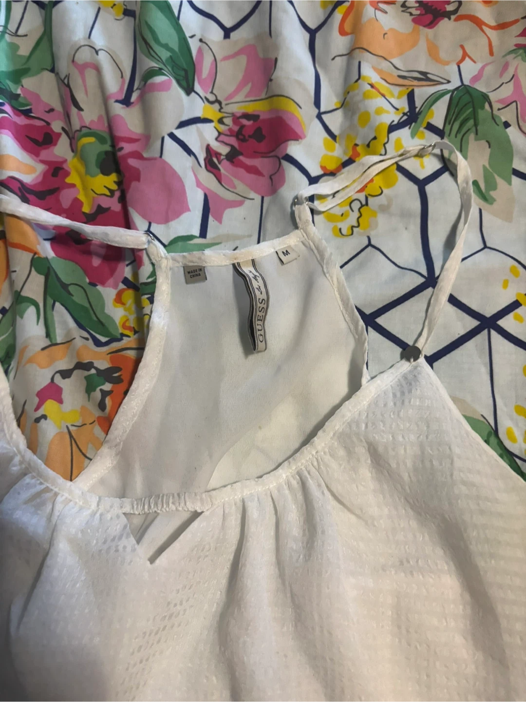 Guess White Tank Top - Size M - photo 2