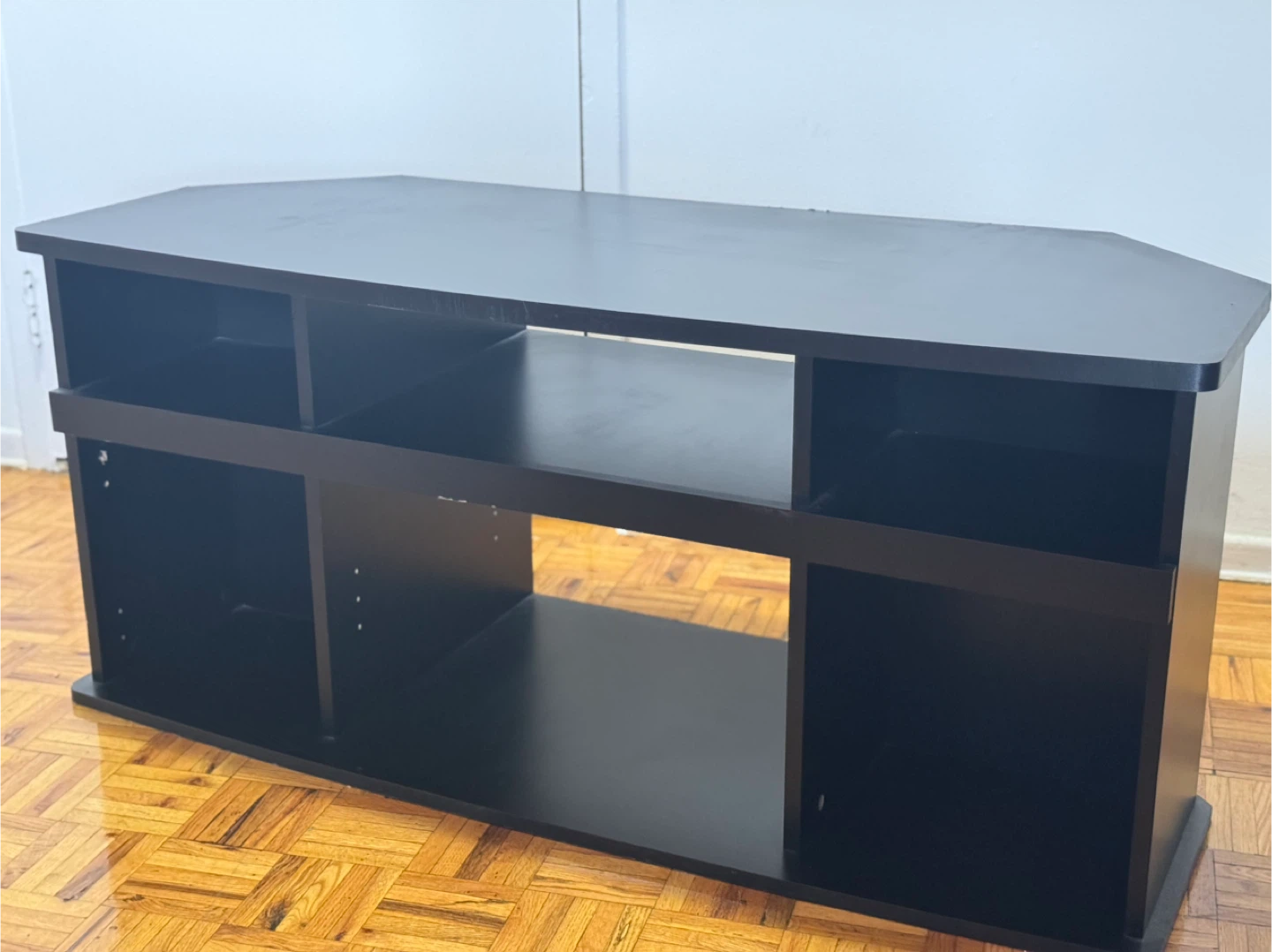 Black TV Stand with Storage - photo 2