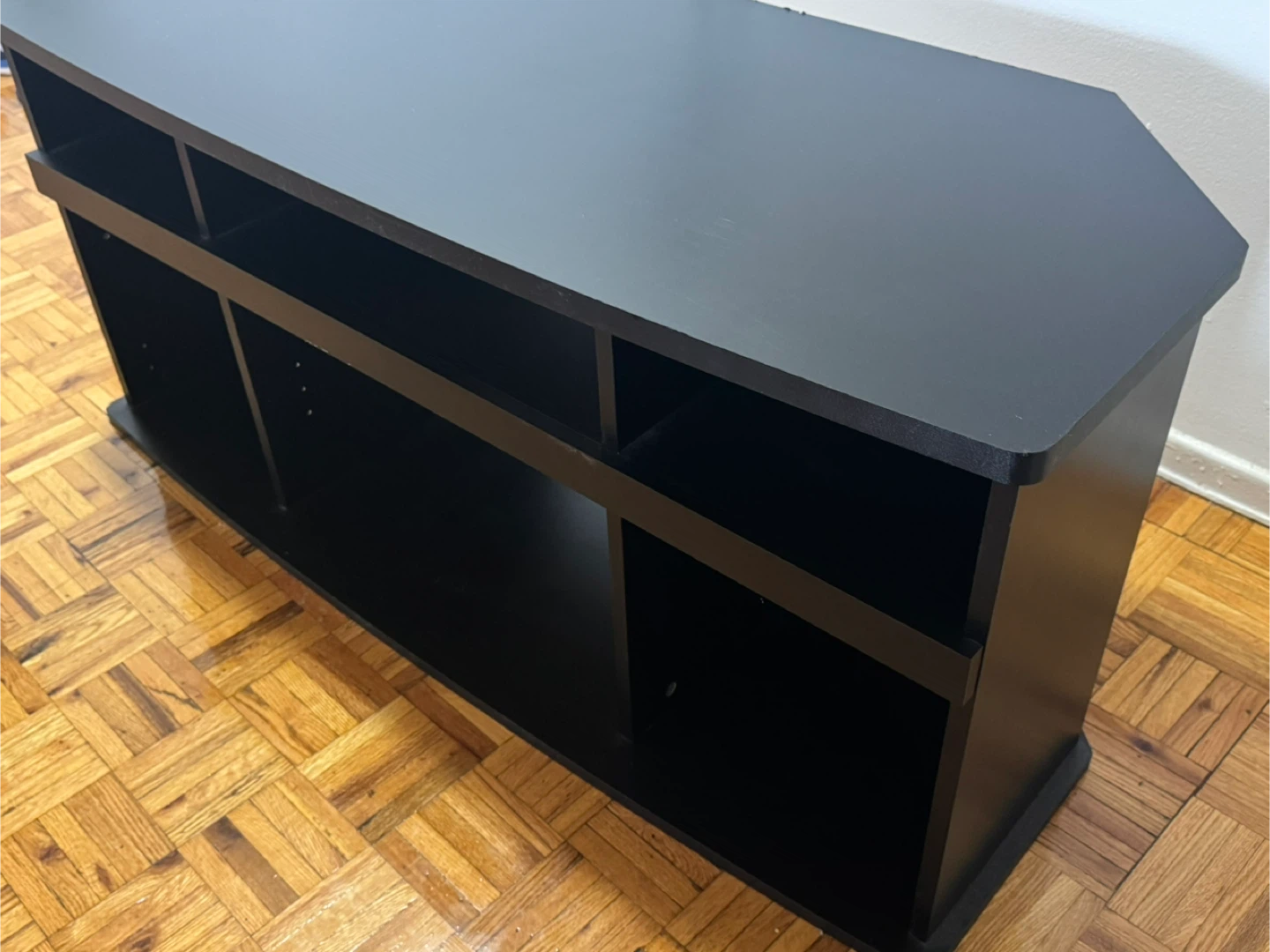 Black TV Stand with Storage - photo 4