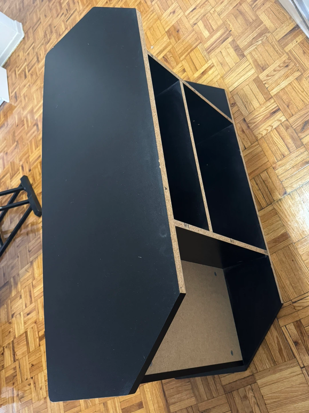 Black TV Stand with Storage - photo 3