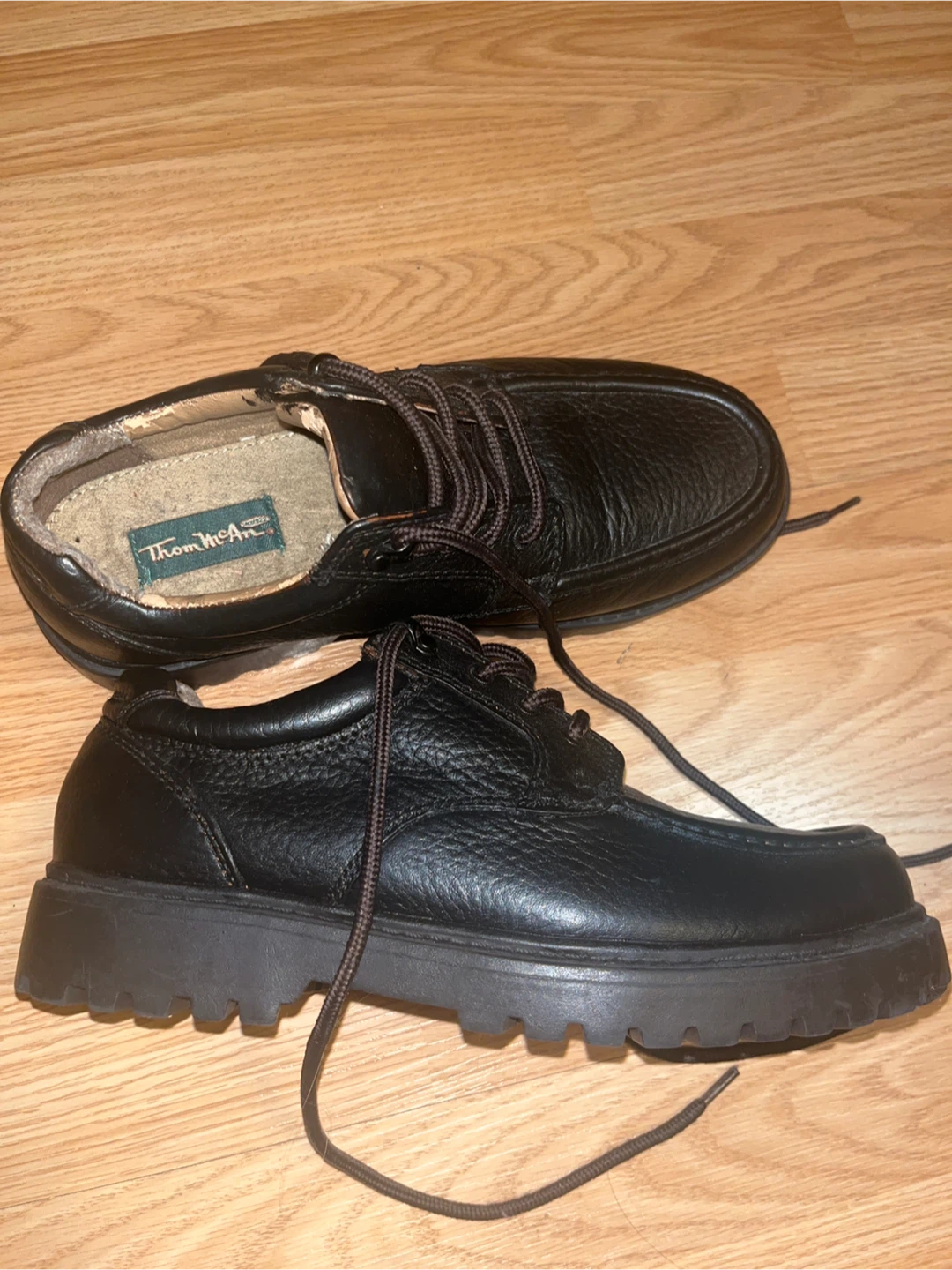 Thom McAn Black Leather Shoes US 6.5W #Gifting