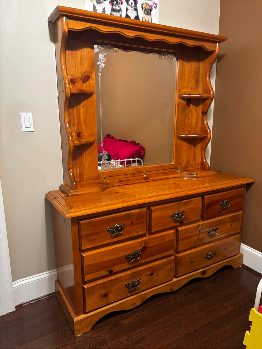 Wooden Dressers with and without mirror!