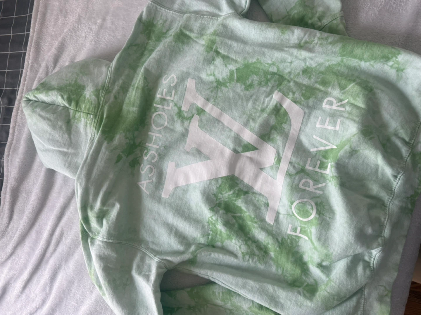 Green Tie-Dye Hoodie (A**holes Live Forever) - photo 2
