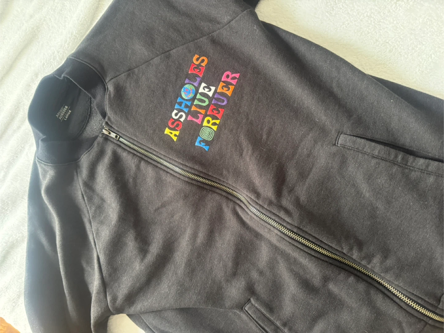 ALF Black Zip Up Sweater