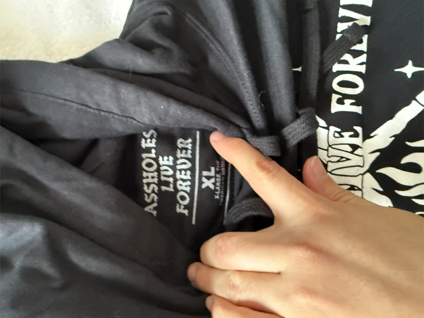 Black (A**holes Live Forever) Hoodie - photo 2