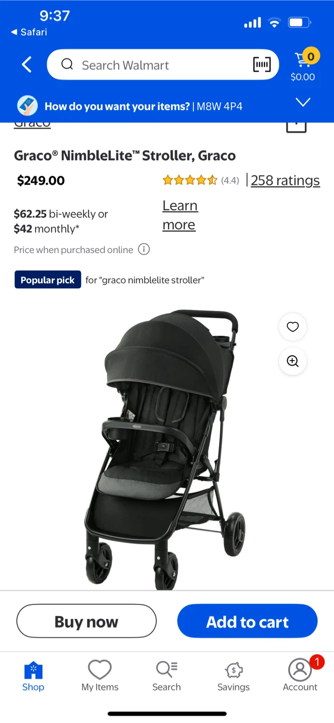Graco NimbleLite Stroller - Black - photo 2