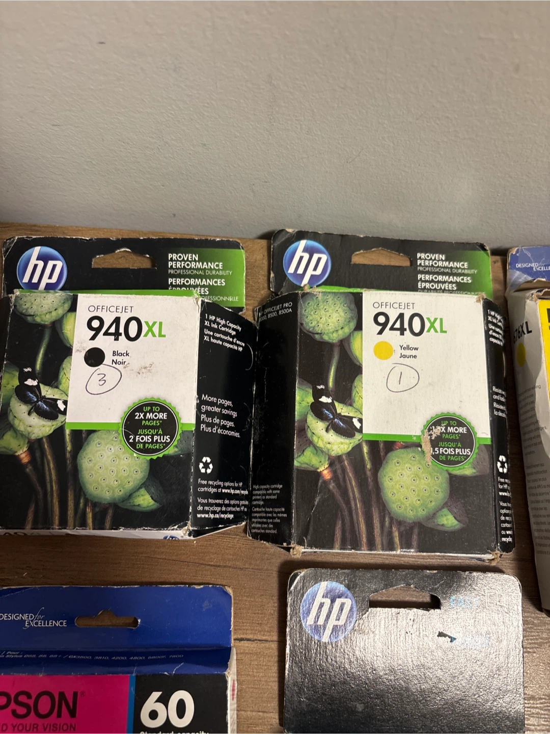 HP & Epson Ink Cartridges - 940XL, 676, 935, 75, 60 - photo 3