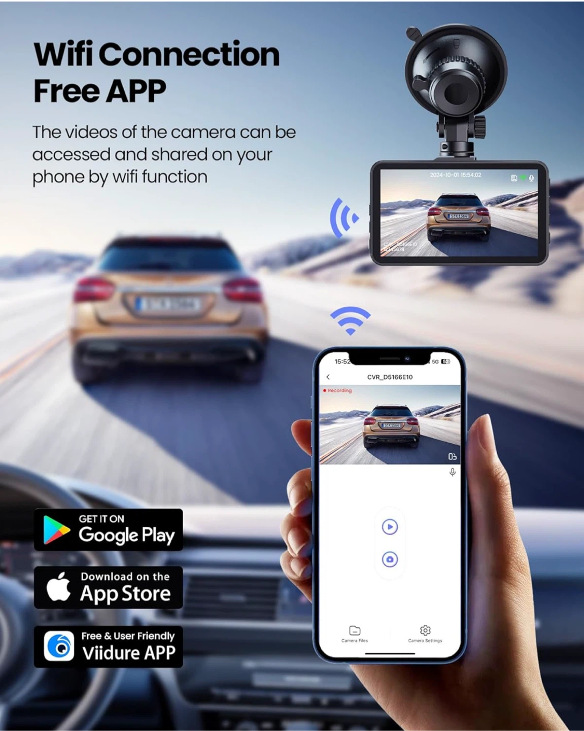 4K Ultra HD Car Dash front & rear Camera Recorder - photo 2