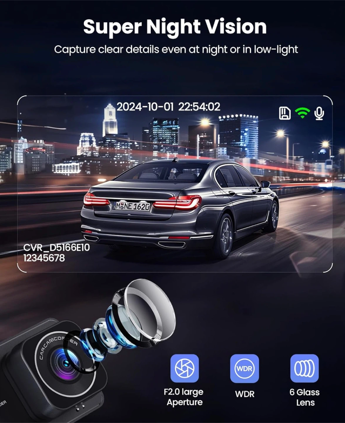 4K Ultra HD Car Dash front & rear Camera Recorder - photo 5