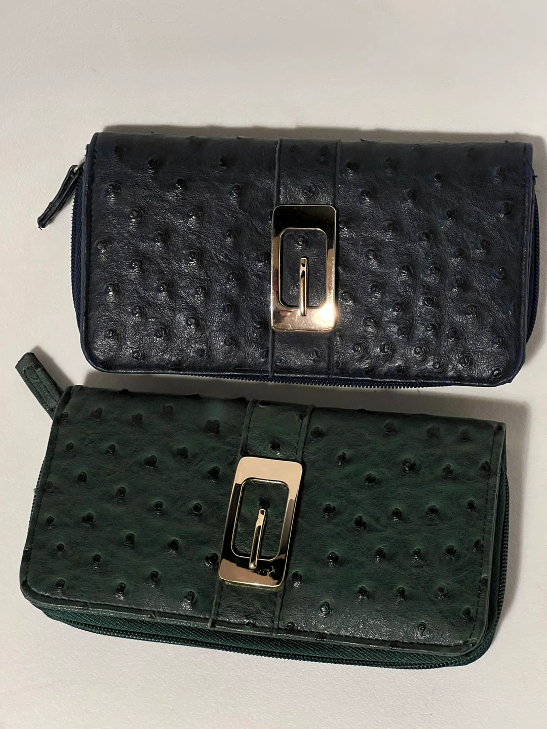 Italian Leather Wallets - Blue & Green