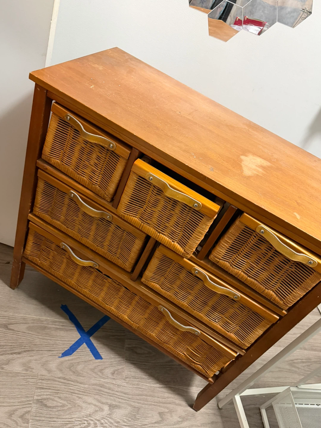 Wooden Dresser with Wicker Baskets - photo 2