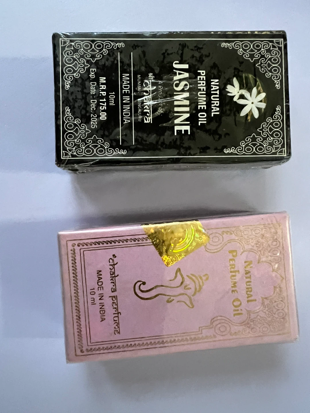 Chakra Perfume Oils, Jasmine & Rose, 10ml