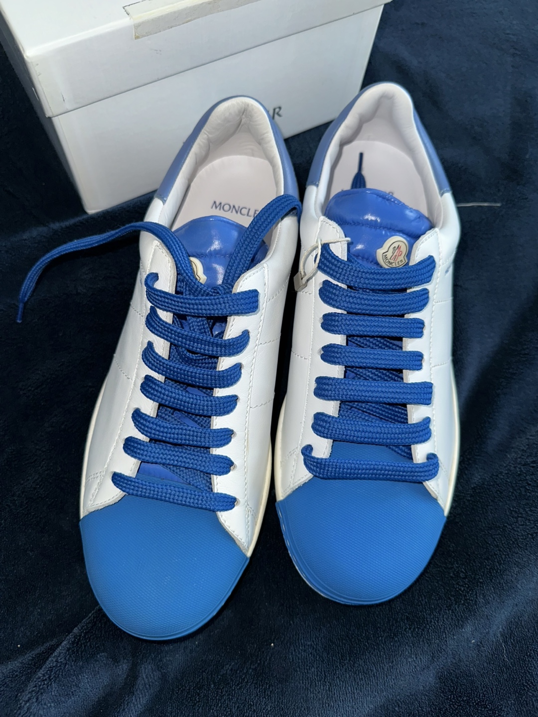 Moncler Men's Sneakers - Blue & White - With Box