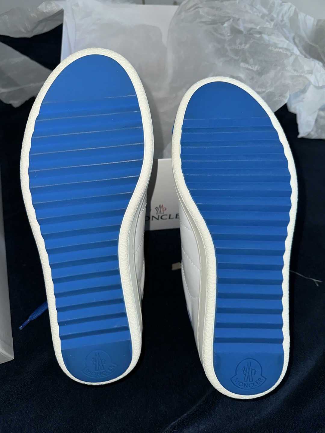 Moncler Men's Sneakers - Blue & White - With Box - photo 2