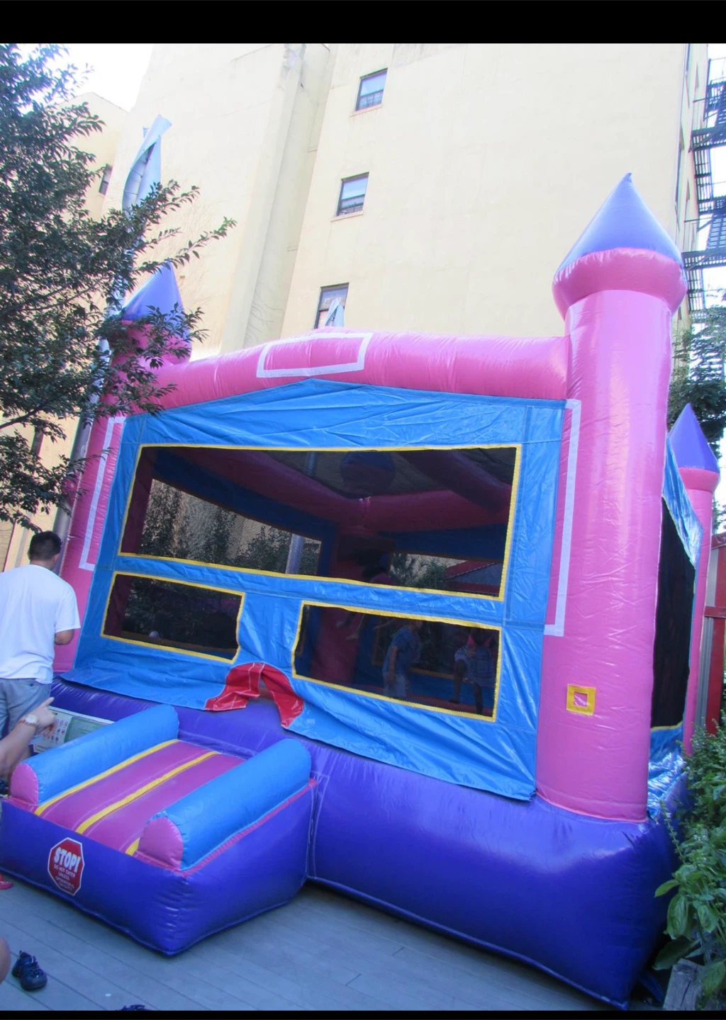 Inflatable Bounce House - Pink & Blue