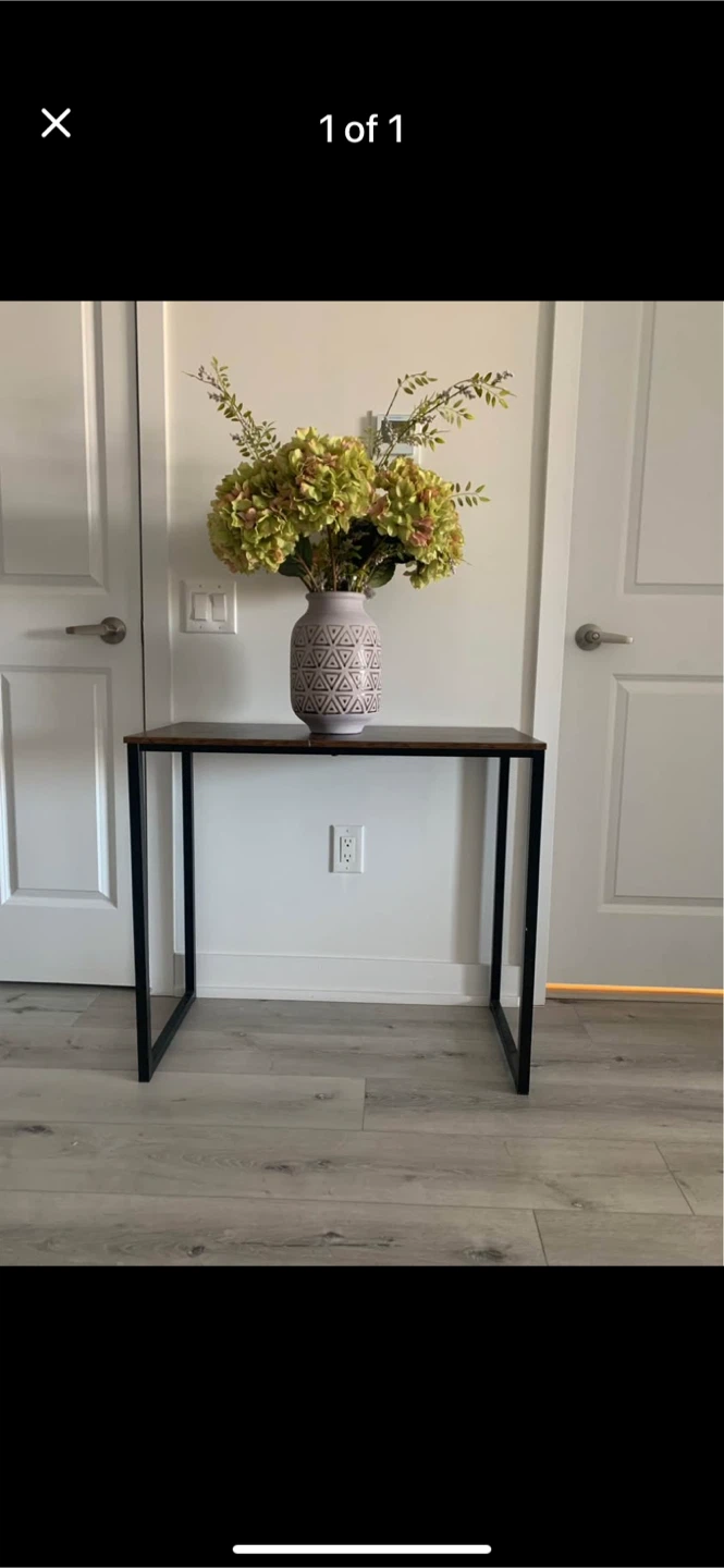 Console Table with Metal Frame