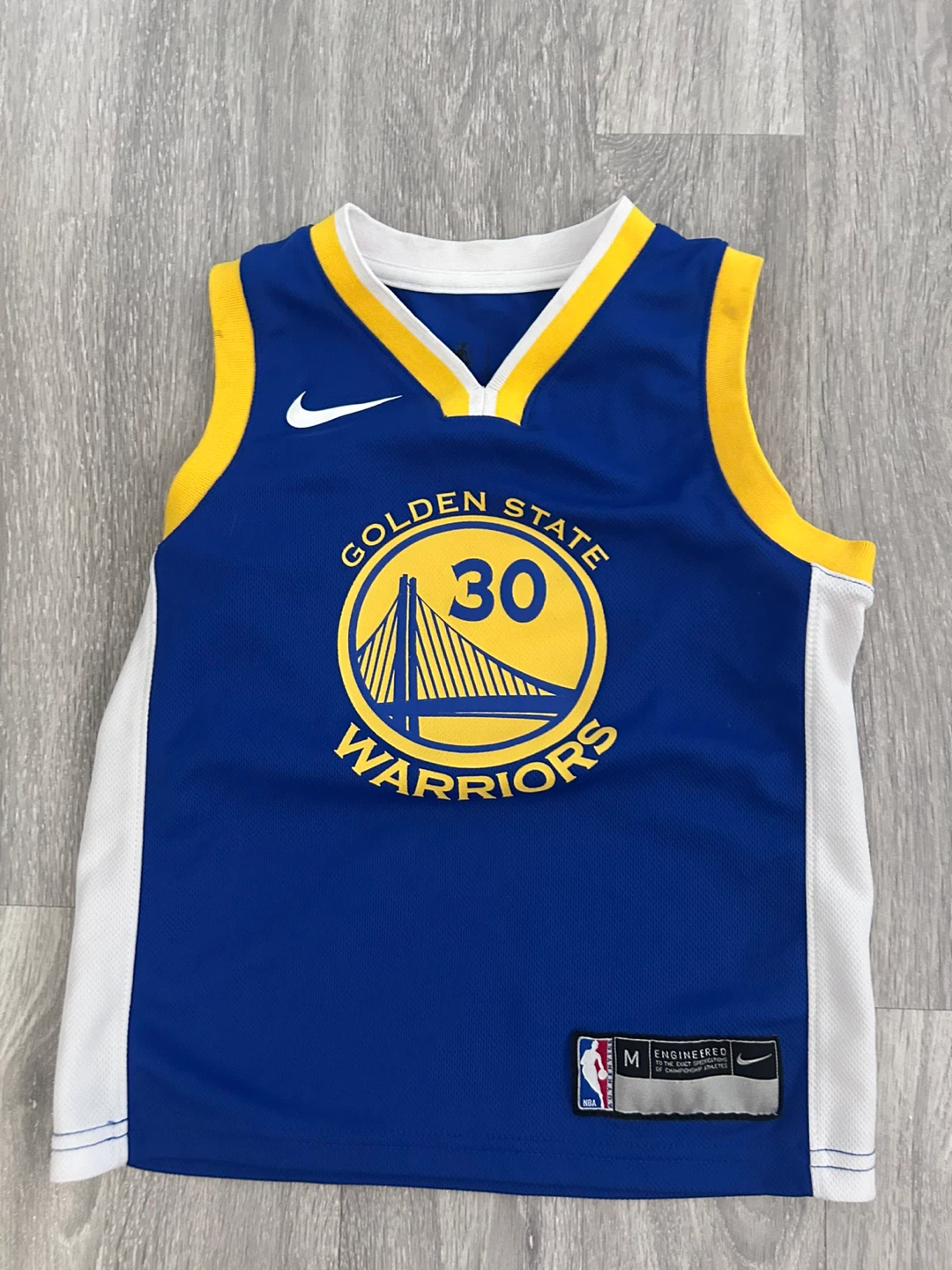 Kids Nike Golden State Warriors Curry 30 Jersey, Size M