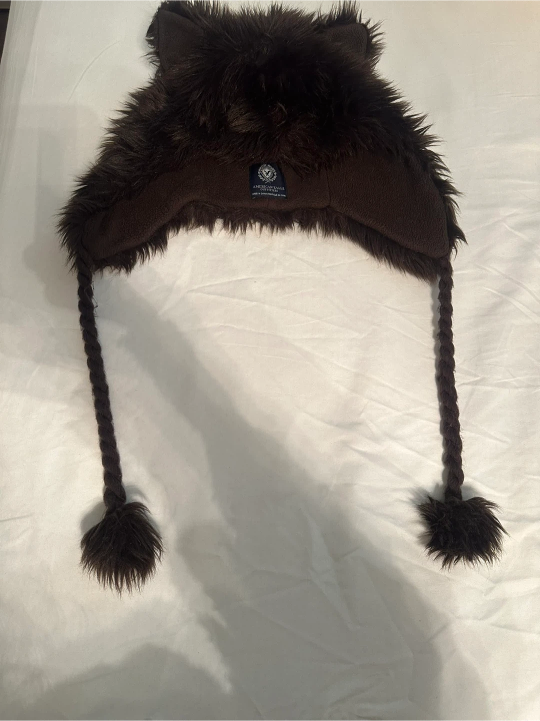 American Eagle Brown Faux Fur Hat