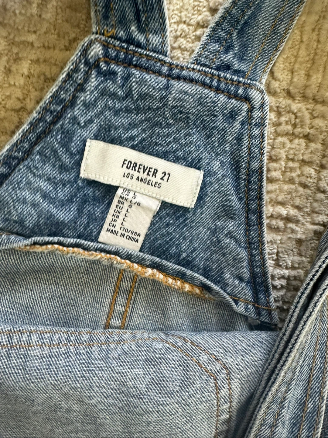 Forever 21 Denim Overall Dress - Size L - photo 3