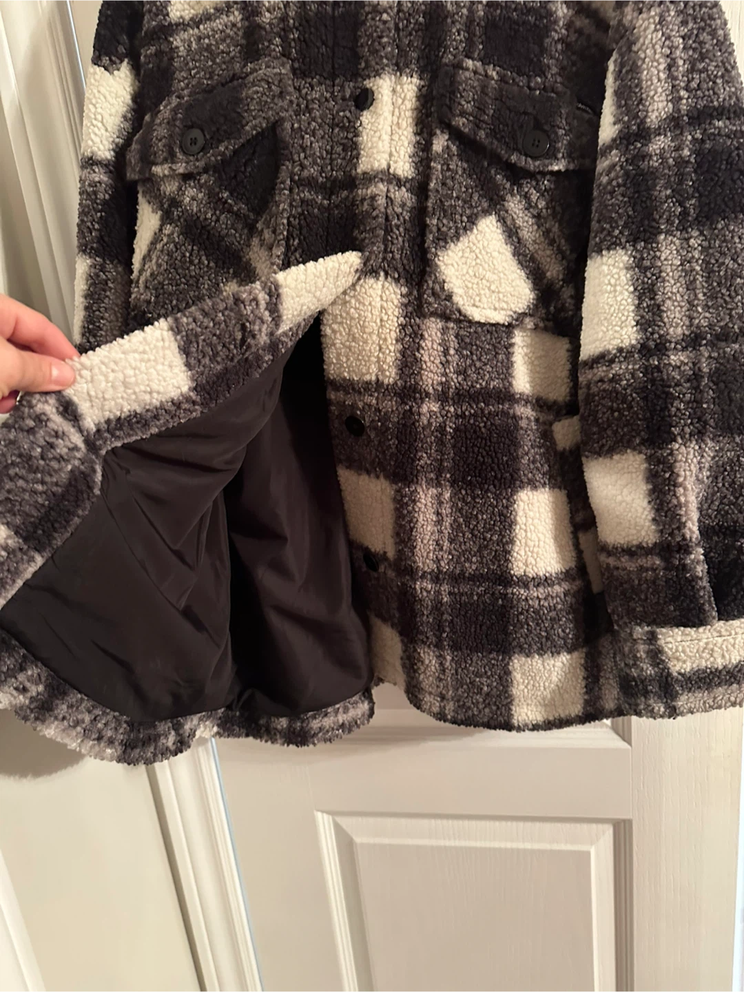 Calvin Klein Jeans Sherpa Plaid Jacket - L - photo 3