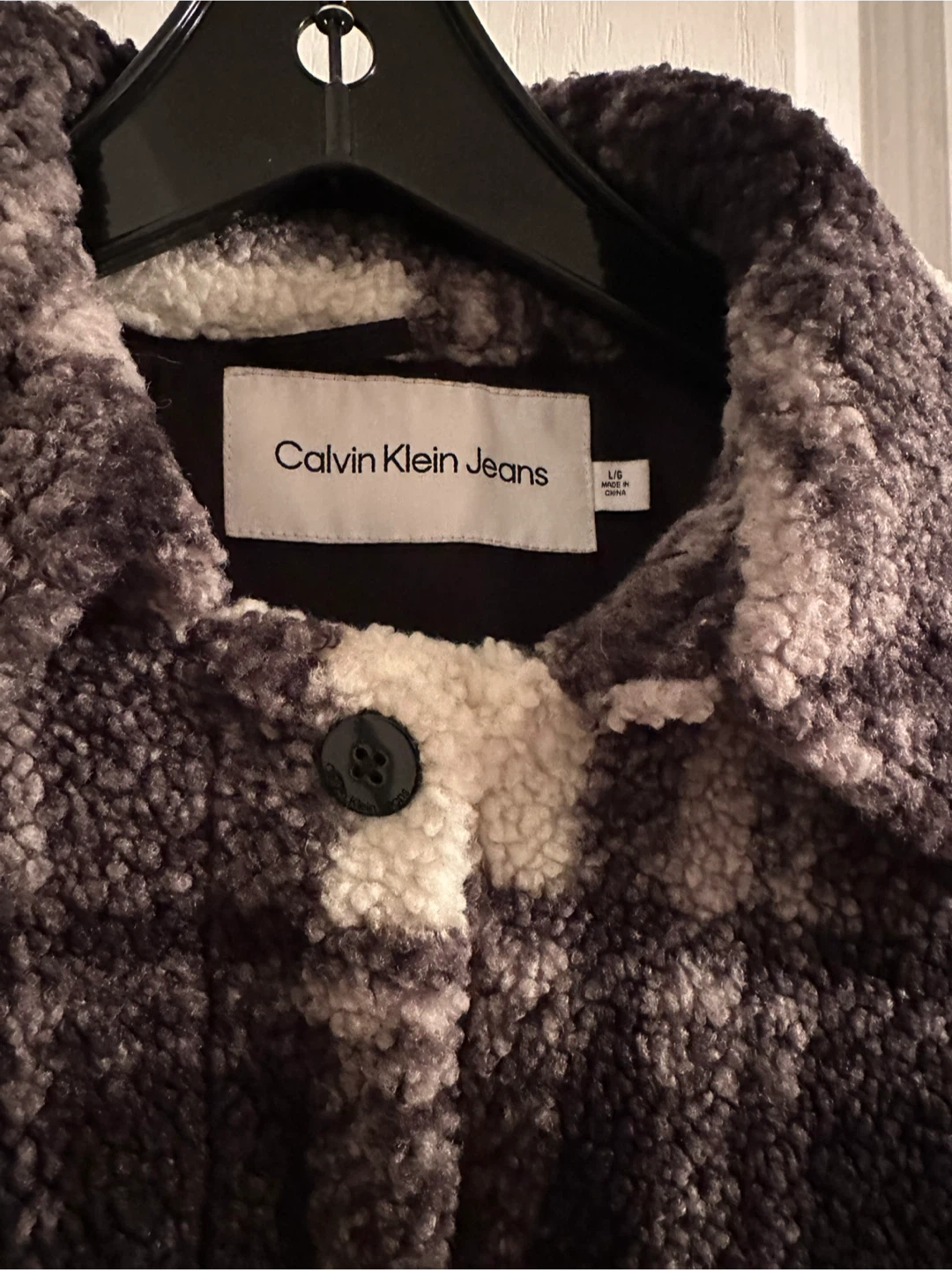 Calvin Klein Jeans Sherpa Plaid Jacket - L - photo 2
