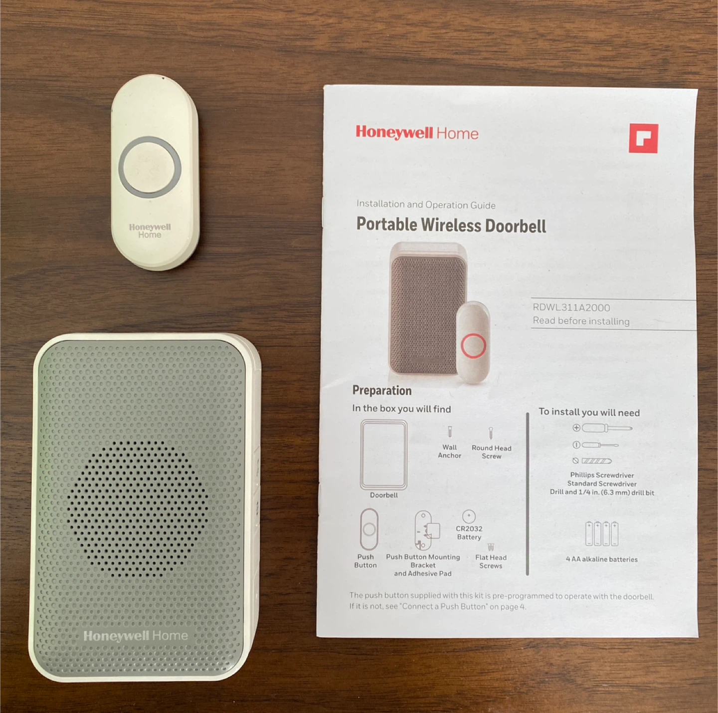 Honeywell Home Portable Wireless Doorbell