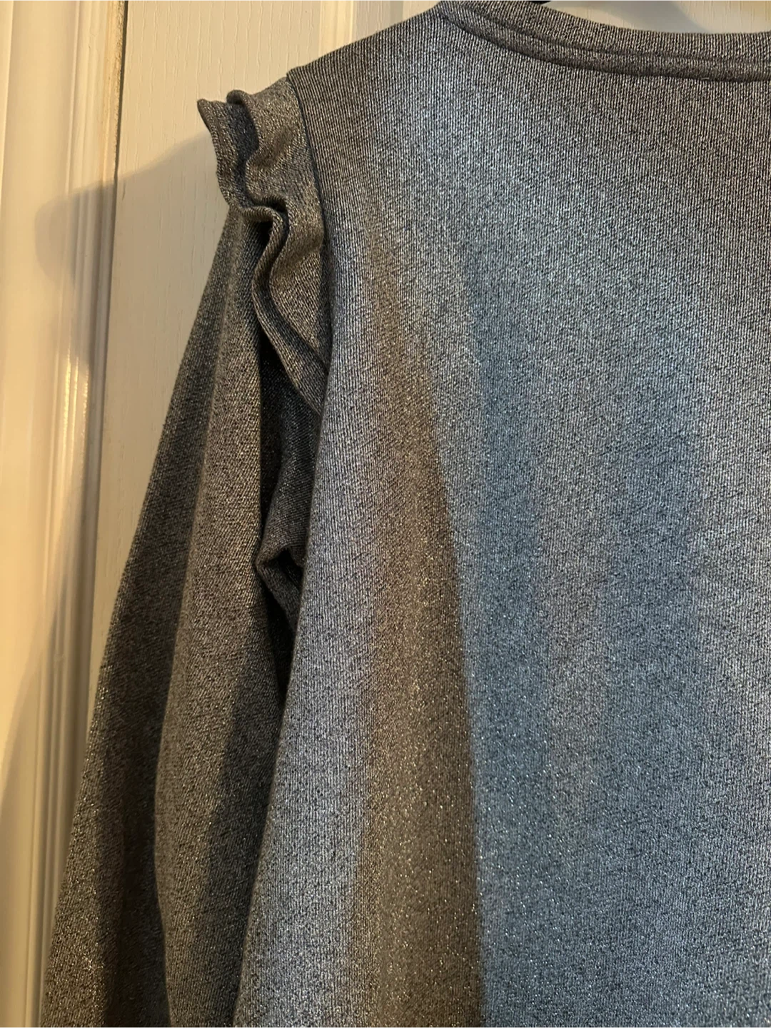 Anne Klein Grey Ruffle Long Sleeve Top - photo 4