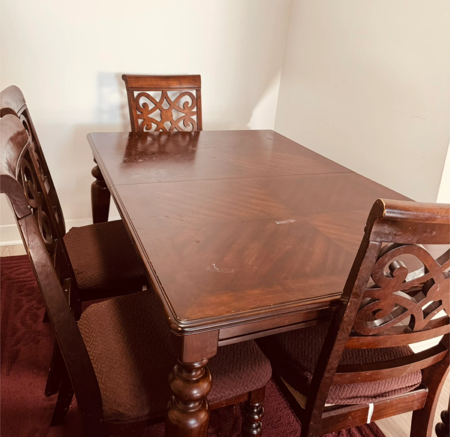 Wooden Dining Table with 4 Chairs - photo 3