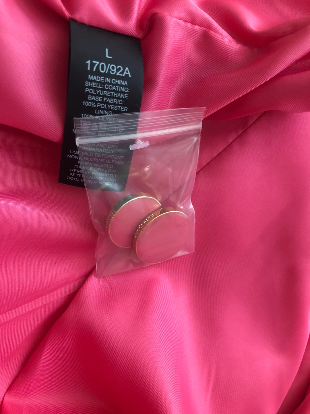New Kate Spade New York Pink Trench Coat - Size L - photo 5
