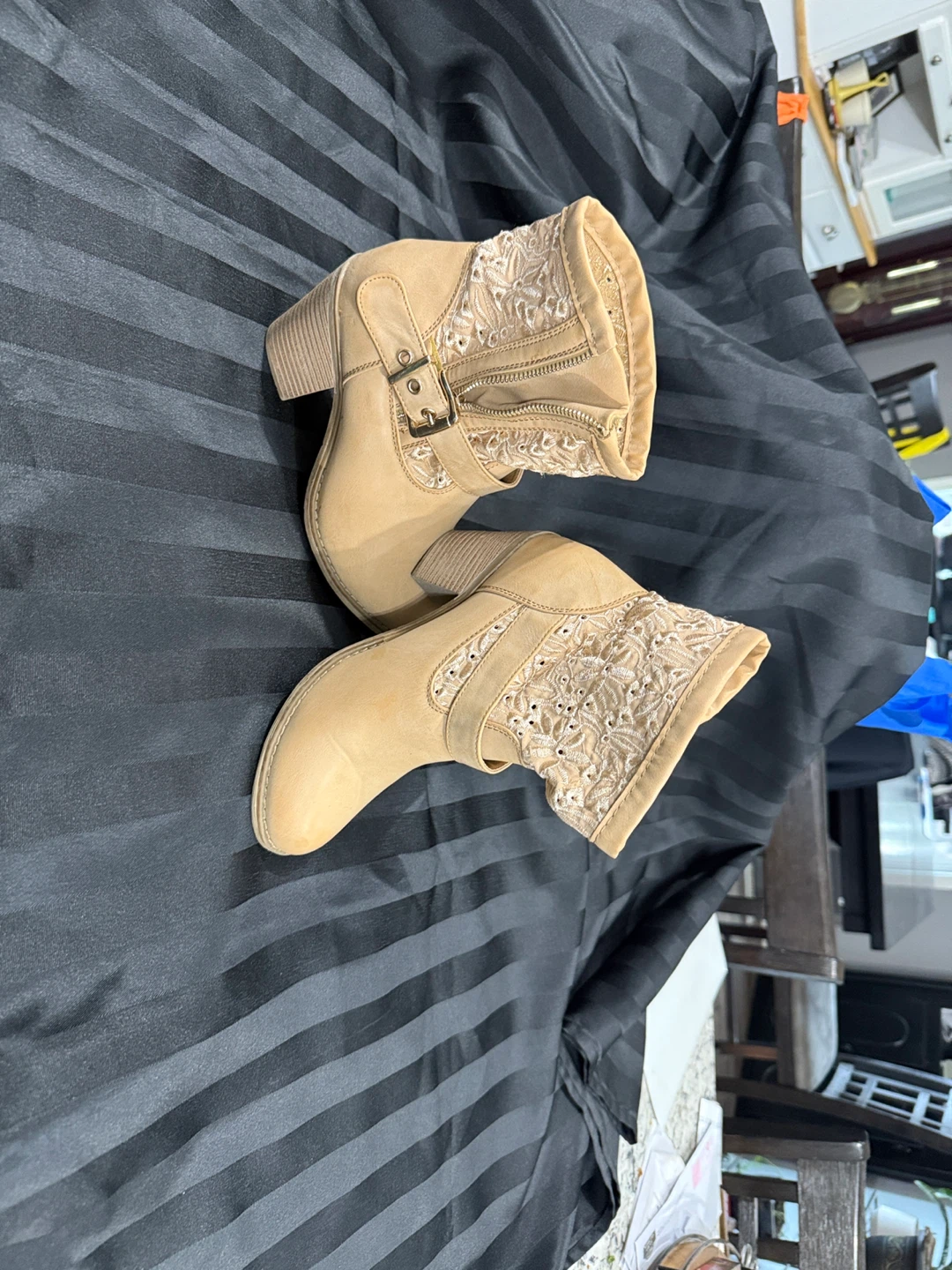 Beige Heeled Ankle Boots - photo 2