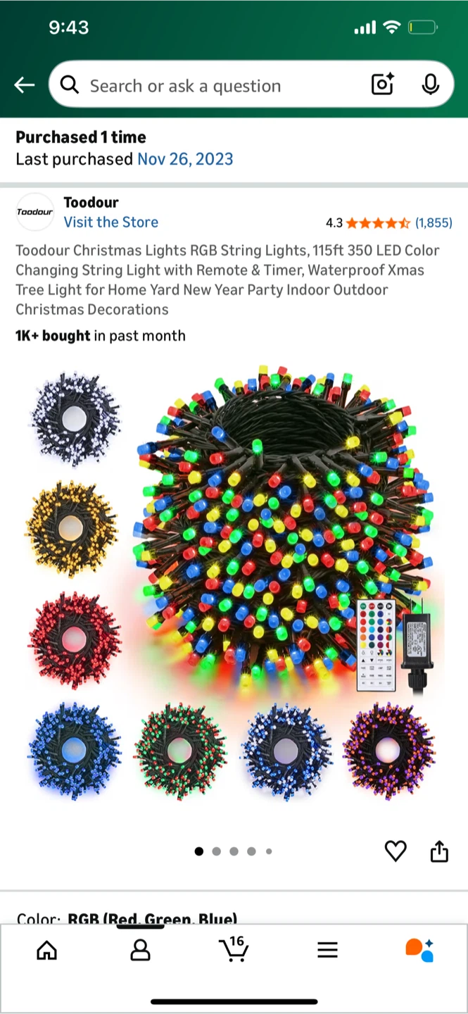 Christmas String Lights - 115ft multimode color - photo 2
