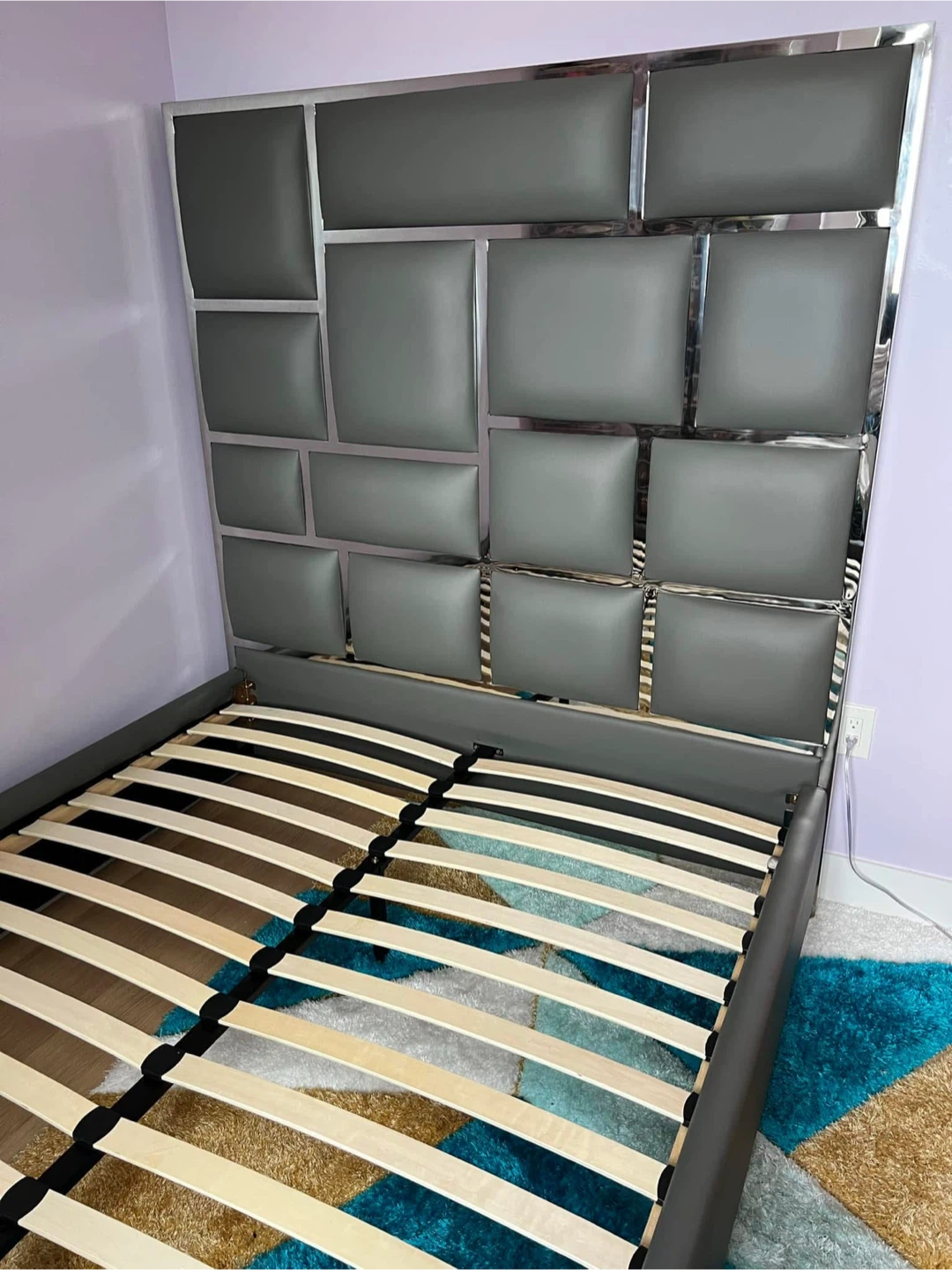 Upholstered Bed Frame - Gray