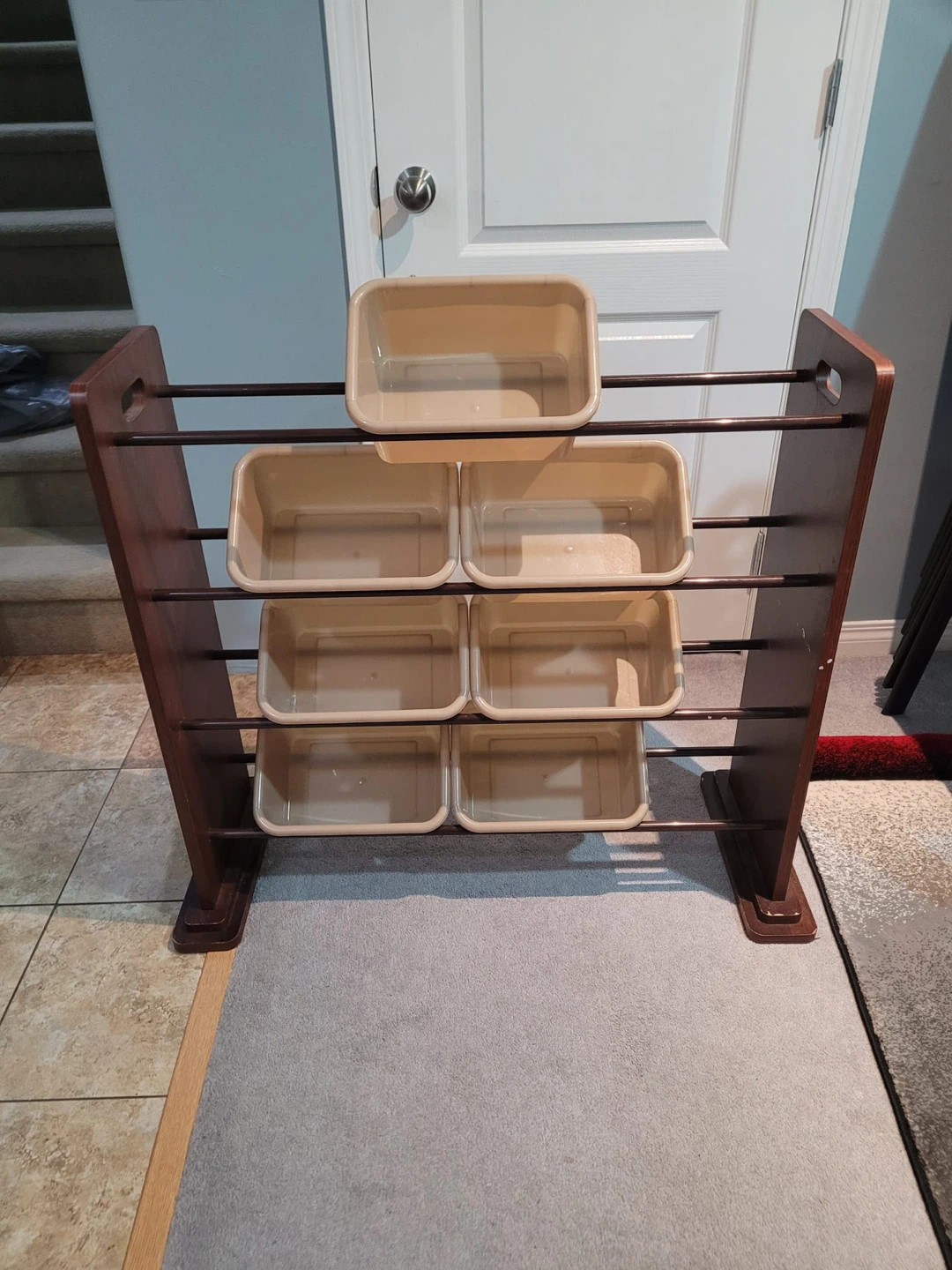 Kids' Storage Shelf with Bins - photo 2