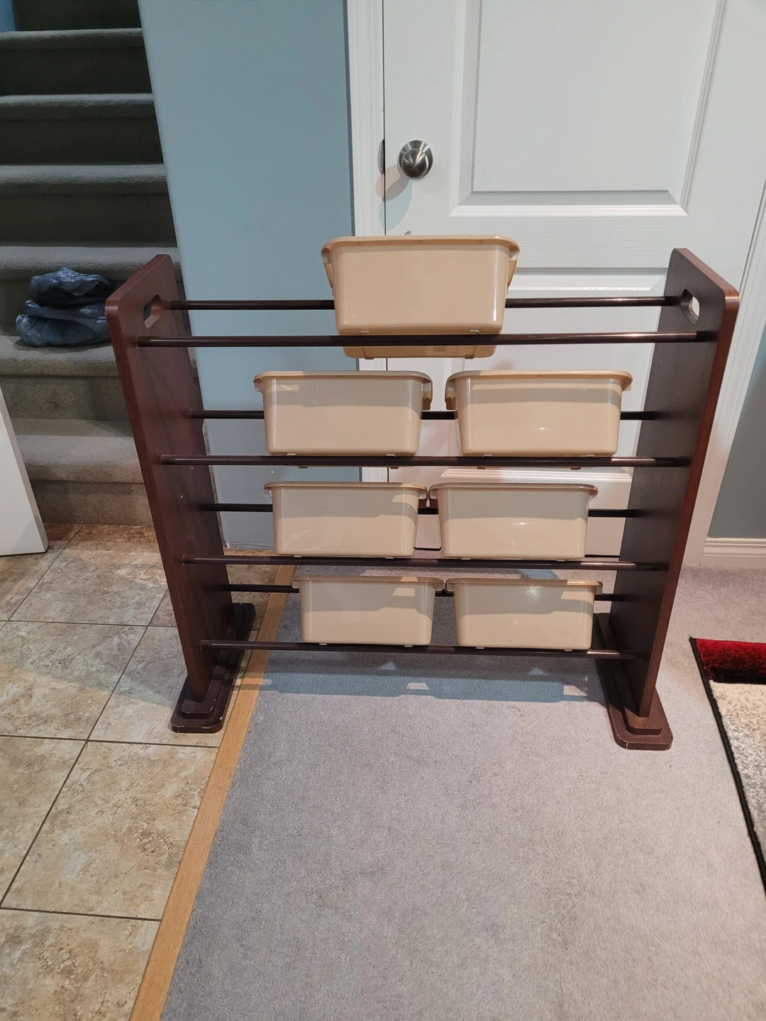 Kids' Storage Shelf with Bins - photo 3