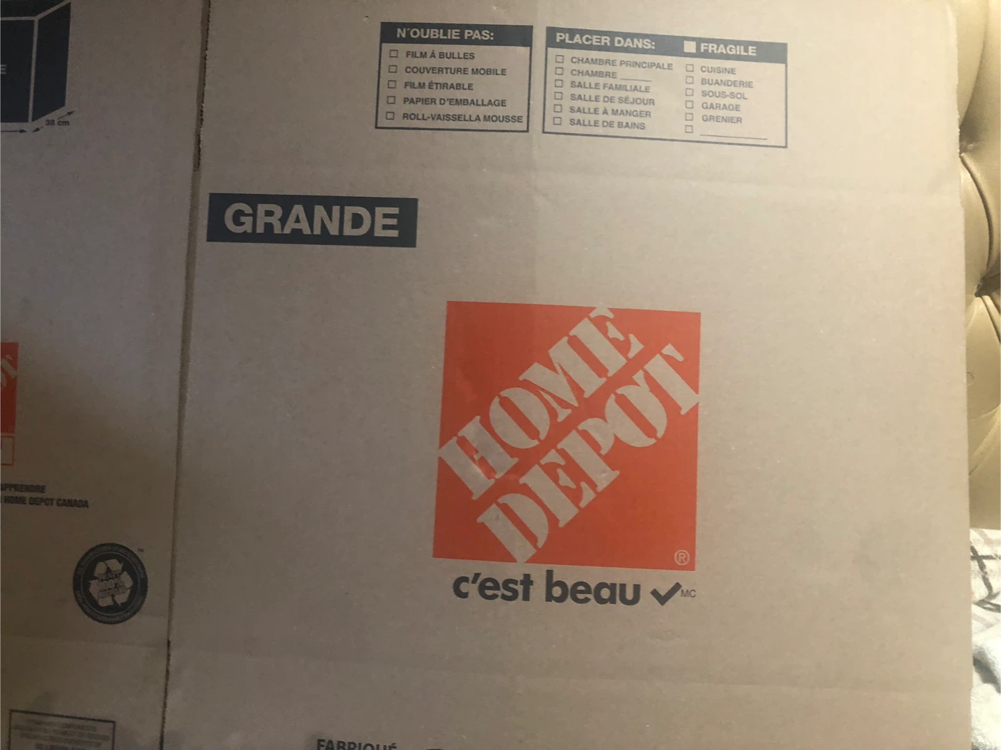 Home Depot Large Moving Box - 16"x18"x24" - photo 4