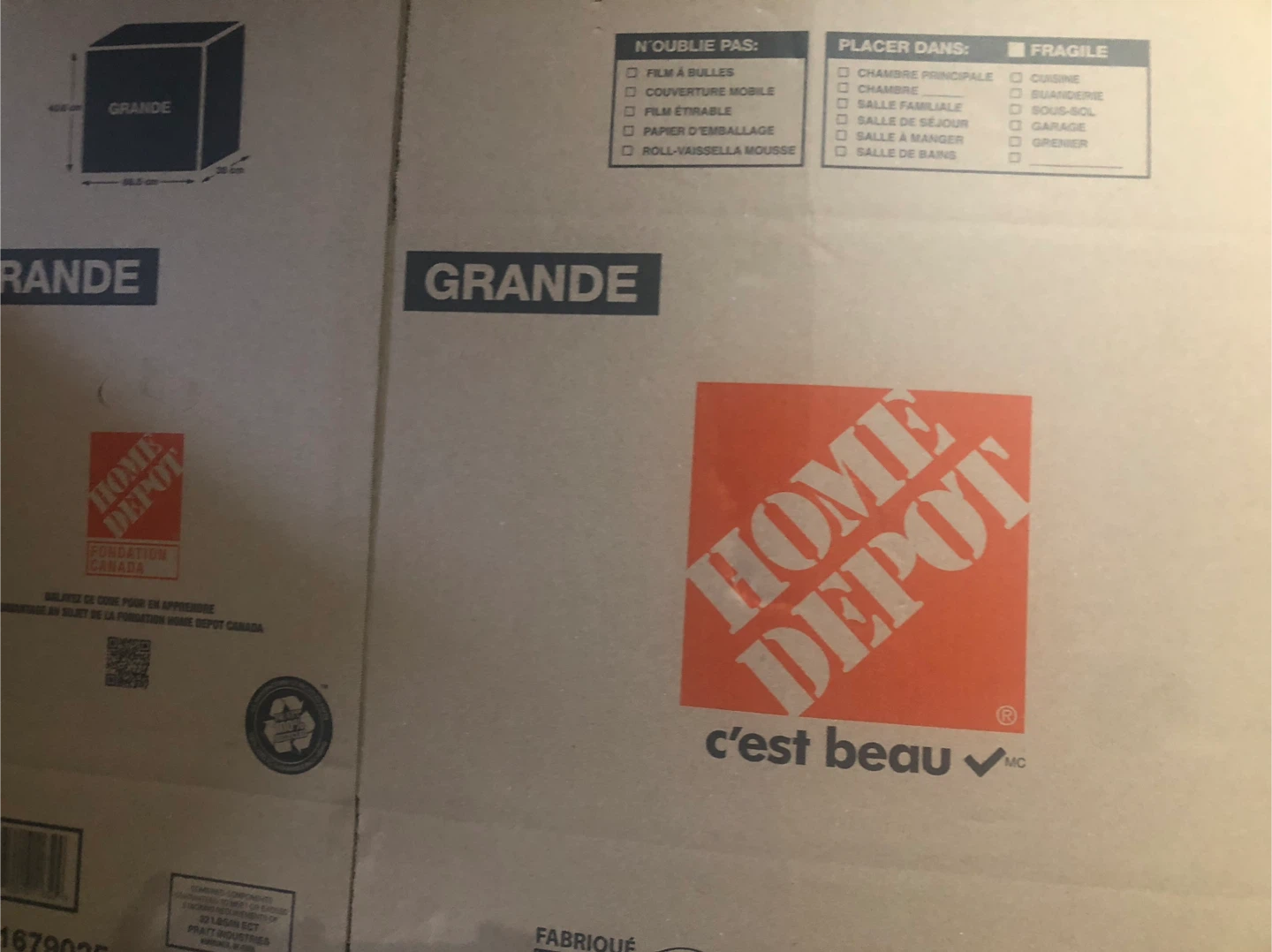 Home Depot Large Moving Box - 16"x18"x24" - photo 3
