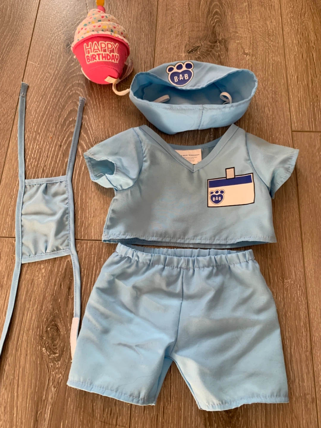 Build-A-Bear Doctor Outfit & Birthday Cupcake