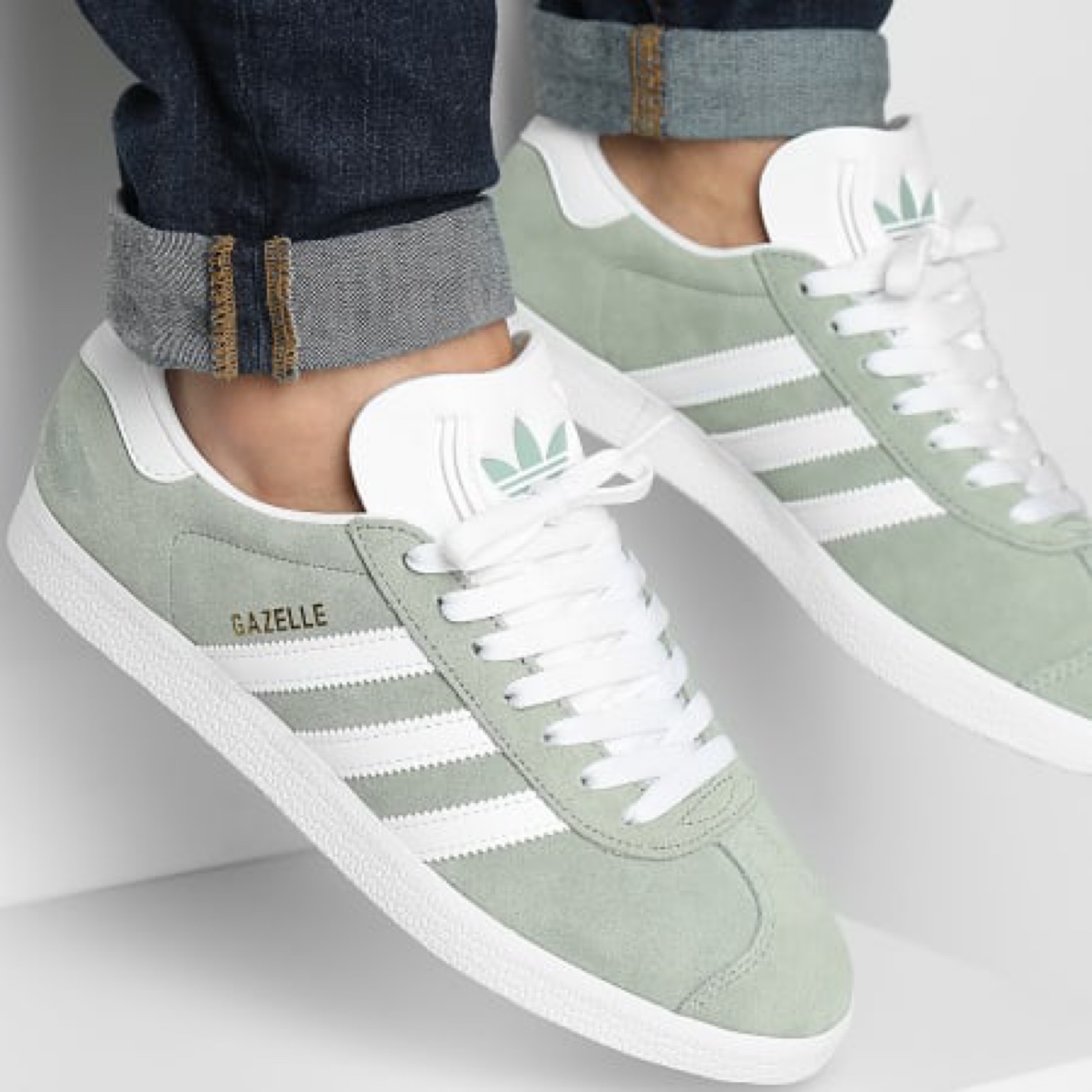 Adidas Gazelle Glow Green, Size 8 - photo 5