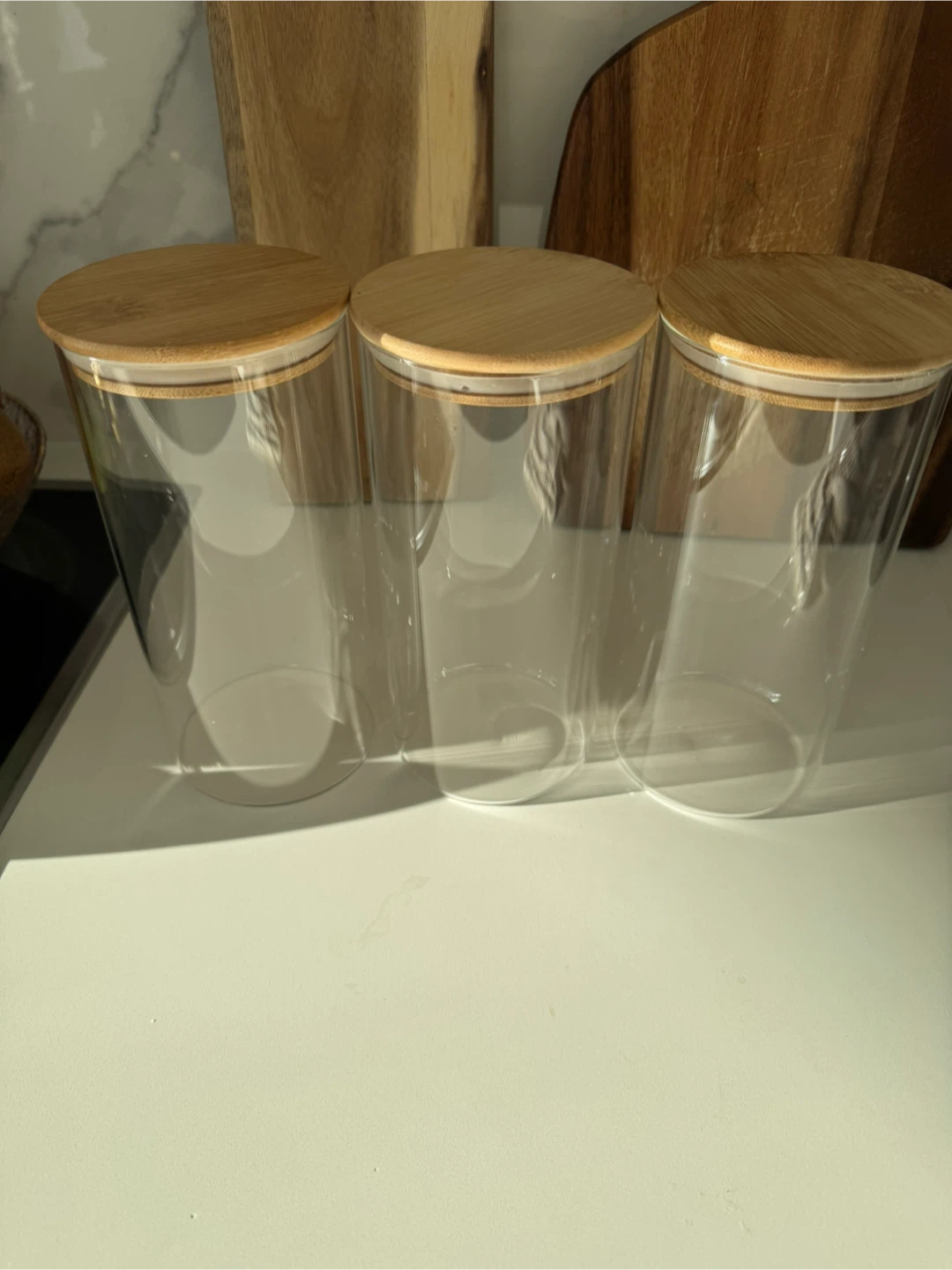 Glass Storage Jars with Bamboo Lids - photo 2