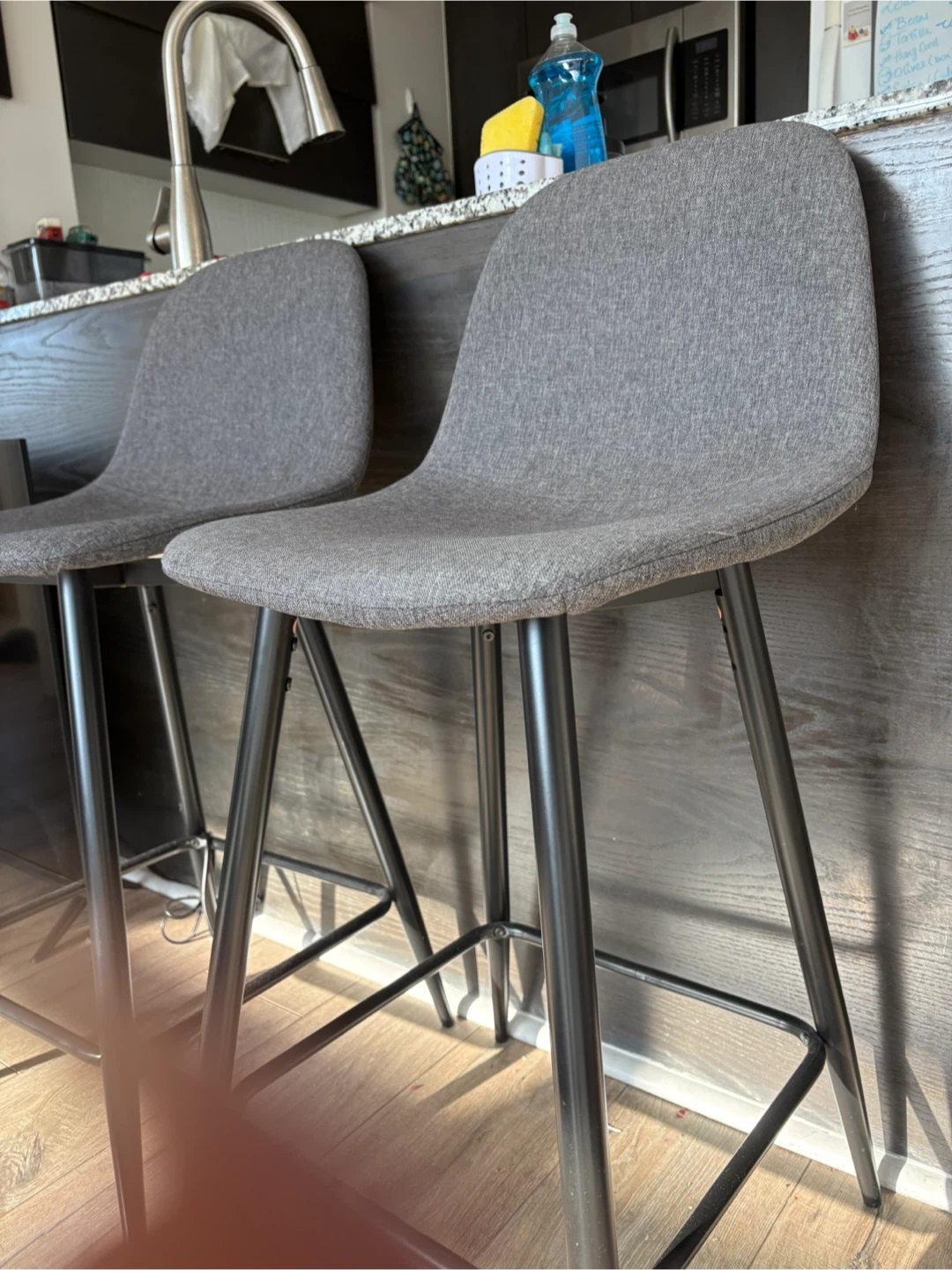 Set of 2 Grey Bar Stools - photo 4