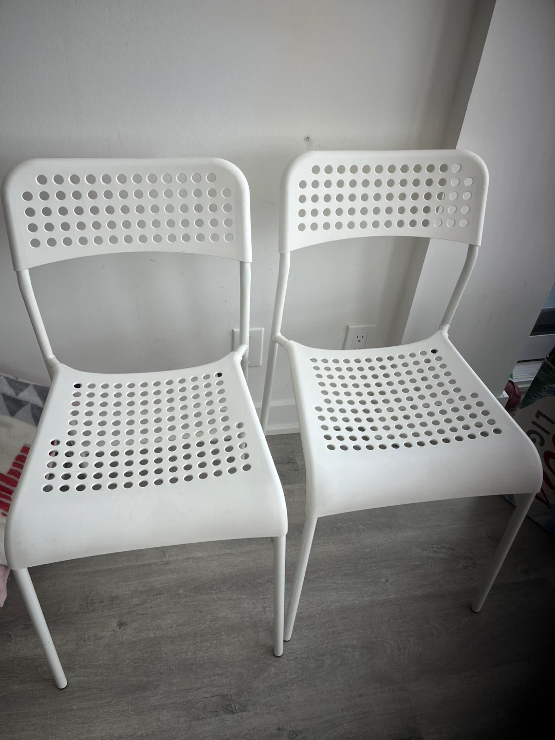 IKEA Sandsberg White Kitchen Chairs - Set of 2
