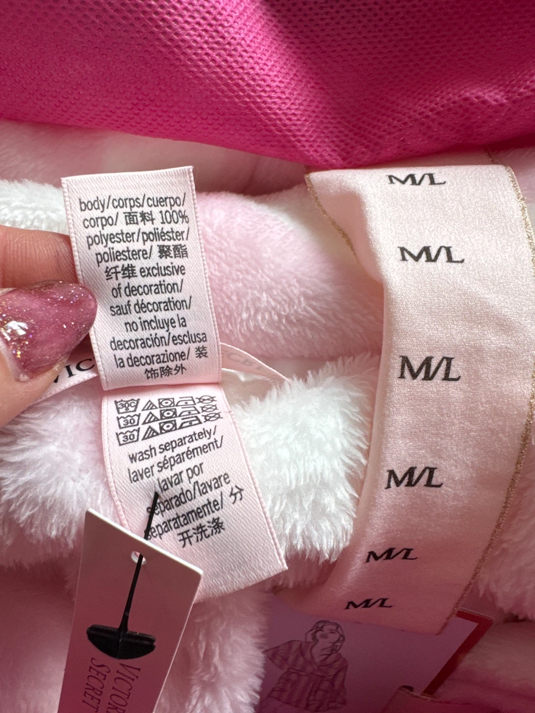 Victoria's Secret Pink & White Striped Robe M/L - photo 2