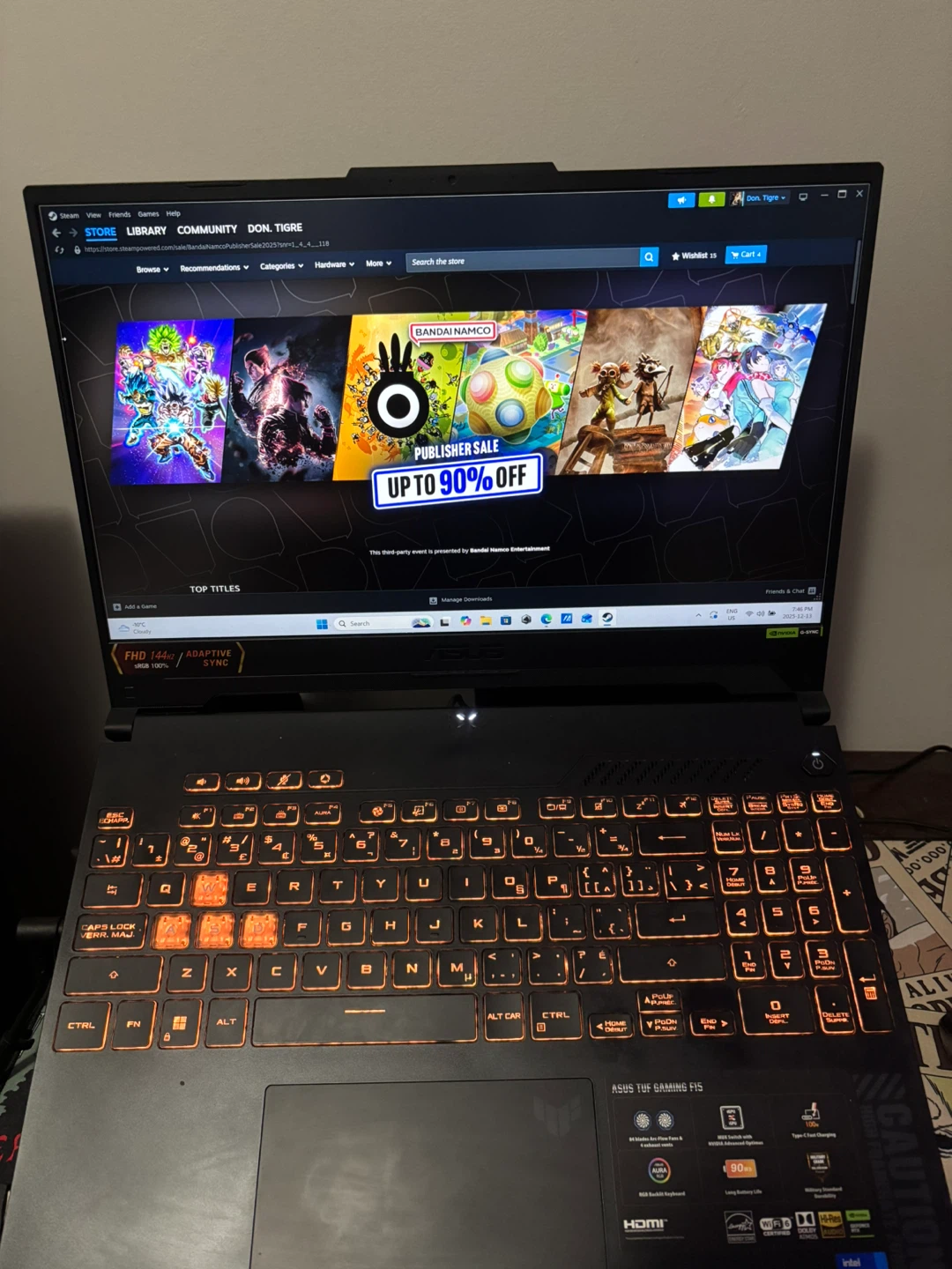 ASUS TUF Gaming F15 Laptop - i7 13th Gen, RTX 4050