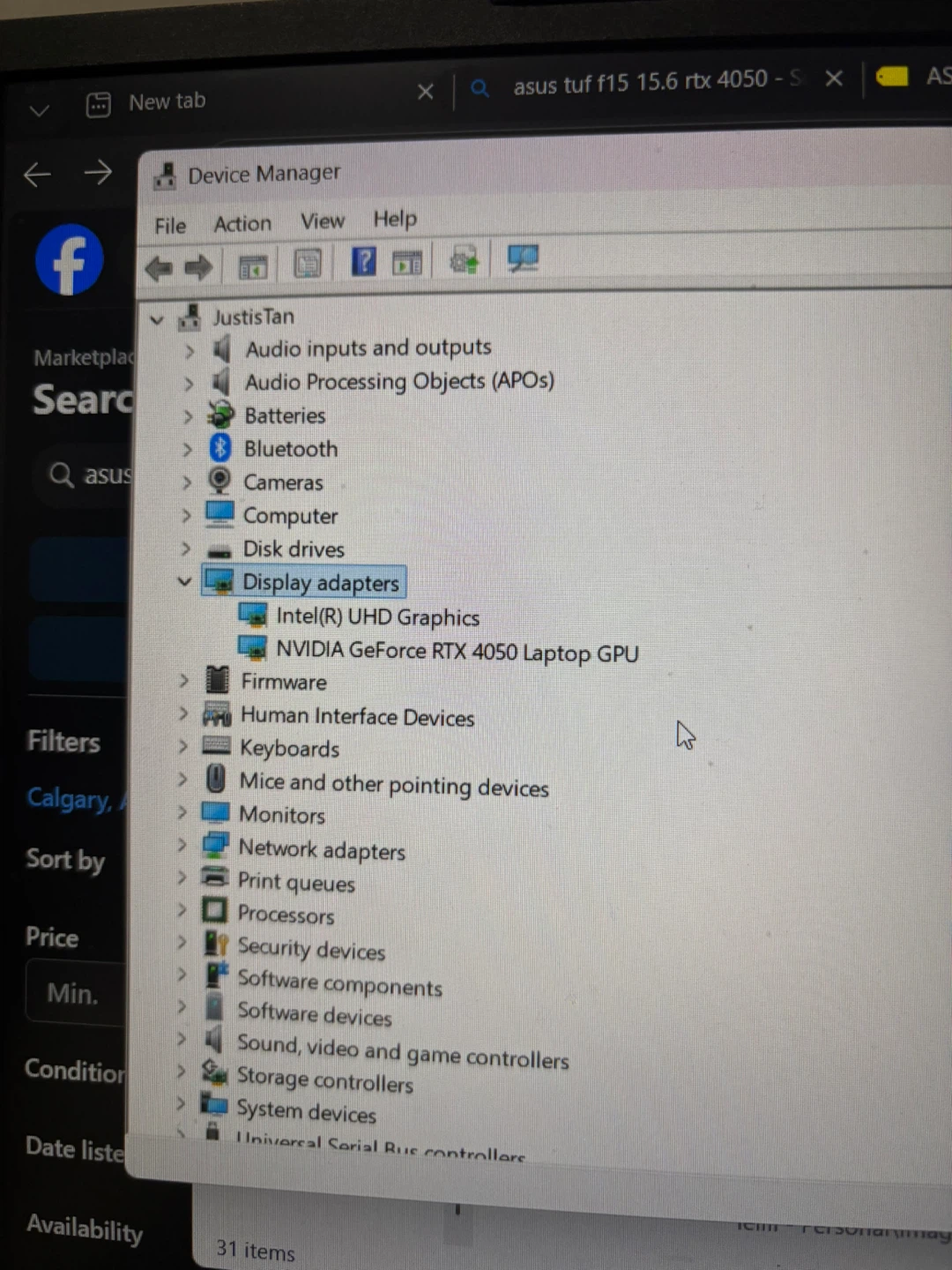 ASUS TUF Gaming F15 Laptop - i7 13th Gen, RTX 4050 - photo 3