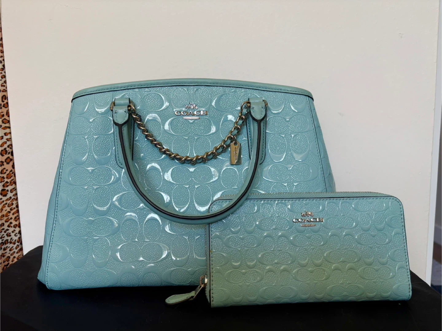 Coach F1792-F55451 Light Blue Purse & Wallet Set - photo 3