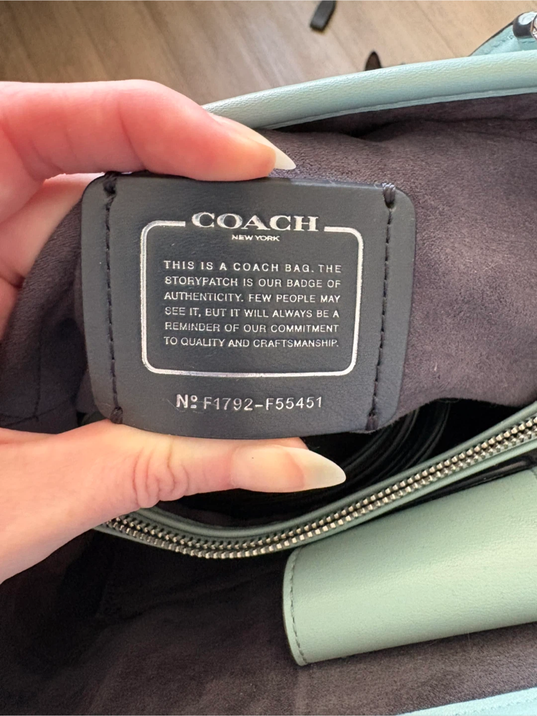 Coach F1792-F55451 Light Blue Purse & Wallet Set - photo 2